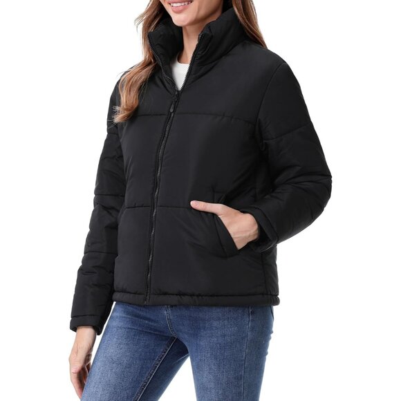 Women's Warm Winter Coat Waterproof Puffer Jacket Full-Zip Lightweight Winter Ja - Picture 5 of 7